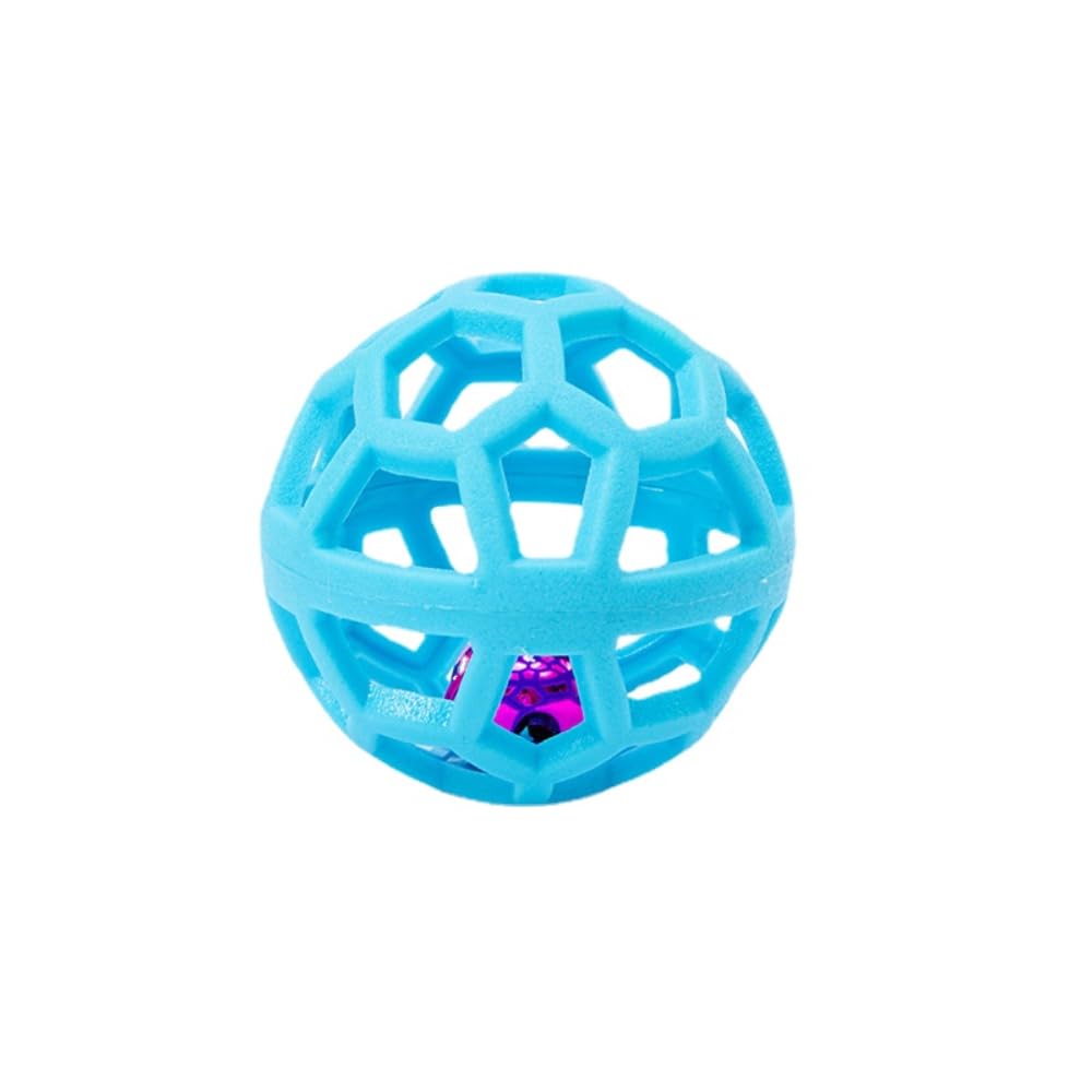 VONCYKI Bite Resistant Dog Toys Balls, Pet Hollow Toys Balls, Teething Training Pet Dog Toys (1,Blue)