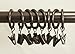 Urbanest Set of 16 Metal Curtain Drapery Clip Rings 1 Inch Diameter, Fits up to 3/4 Inch Rod, (Bronze)