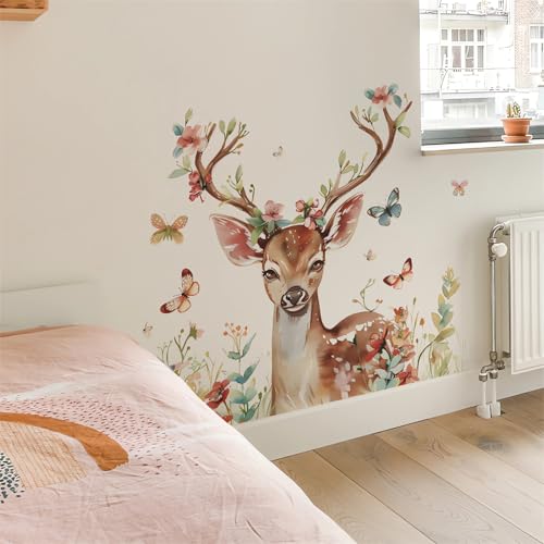 Vinilos Decorativos de Pared con Animales Bosque y Mariposas miniatura 2