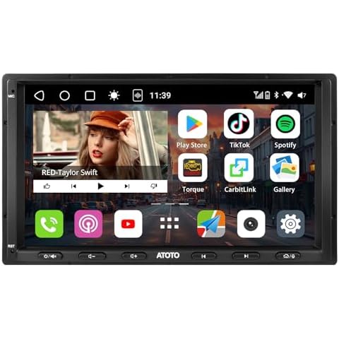 ATOTO S8 MS 7" Double Din Android Car Stereo 4G+32G, Wireless Android Auto & Wireless CarPlay, GPS Tracking, Built-in 4G LTE, Dual Bluetooth, SCVC, Split-Screen, Wi-Fi/USB/BT Tethering Cover