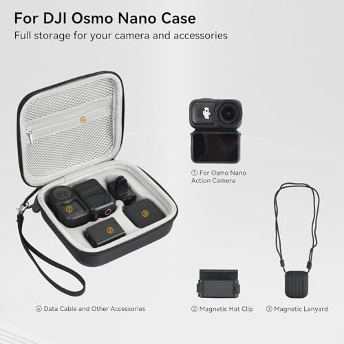 Image of M.G.R.J Portable Carrying Case Cover for DJI Osmo Nano Vlogging Camera (Hard|EVA|Black)