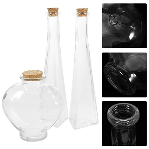 Garneck Unity Sand Ceremony Kit - 3pcs Handmade Decorative Vase Set including Cork Lids - Sand Wedding Decorative Glass Jars - Image 3