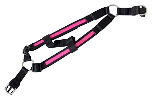 Pettorina LED Pettorina per la sicurezza del cane Collare luminoso Pettorina lampeggiante per gatto cane animale domestico di colore rosa misura S batterie incluse marchio PRECORN