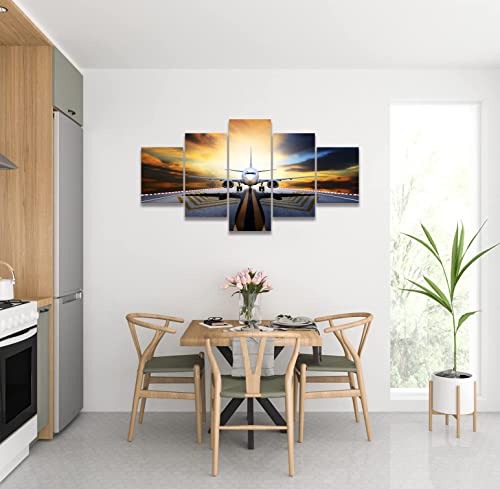 Skasnfai Airplane Artwork For Walls Canvas Wall Art Military Aircraft Framed Wall Art Plane Pictures Posters Wall Decor For Bedroom Ready To Hang (50Wx24H) #TOP5