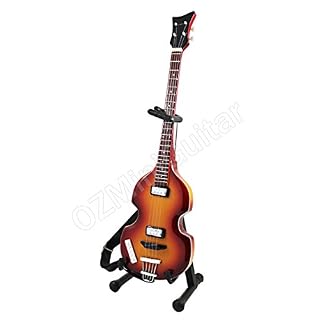 OZMiniGuitar Guitare Miniature Paul McCartney The Beatles Hofner Bass 1966 Without Pickguard - Les Beatles, Paul McCartney, John Lennon, RIngo Starr, George Harrison OZMiniGuitar Guitare Miniature Paul McCartney The Beatles Hofner Bass 1966 Without Pickguard – Image 2