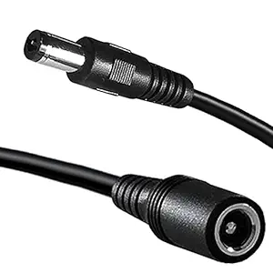 KEBILSHOP Dc Male to Female Power/Adapter Extension Cable dc Plug Extension Cord 5.5mm x 2.1mm 12v Extension for CCTV,LED Strip (5 M/16 Feet),Black