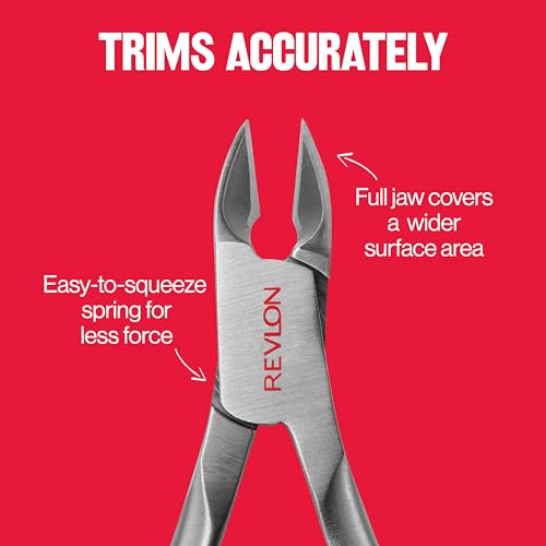Revlon Full Jaw Cuticle Nipper, Manicure Tool for Nail Care, Made with Stainless Steel, High Precision Blade, Easy to Squeeze Spring, 1 Count - Thumbnail 4