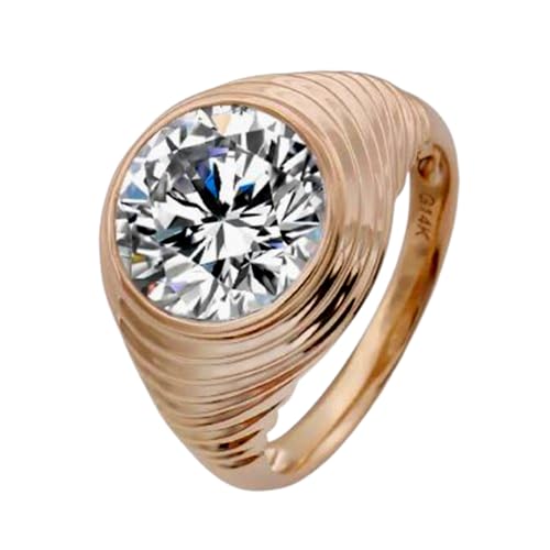Bague de fiançailles moissanite 5mm solitaire femme en argent 925 plaqué or RNG-1434