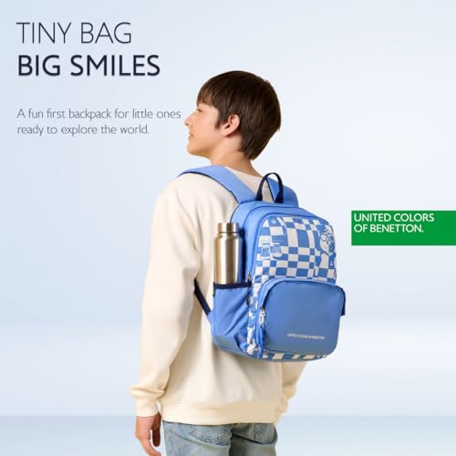 Image of United Colors of Benetton Unisex High-School Backpack SNOOPY | Printed Daypack with 2 Compartments, Airmesh Padding | Backpack for School Girls and Boys | 16L Capacity