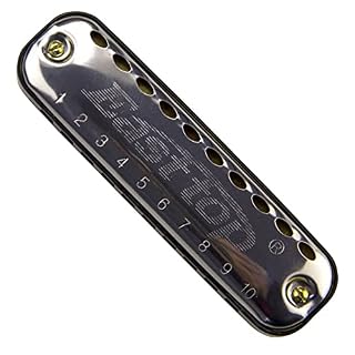 Harmonica 10 trous rond harmonica cuivre acier inoxydable ABS 100 * 24 * 15 mm - Les Beatles, Paul McCartney, John Lennon, RIngo Starr, George Harrison Harmonica 10 trous rond harmonica cuivre acier inoxydable ABS 100 * 24 * 15 mm – Image 4