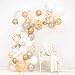 Junibel Balloon Arch & Garland Kit | Pearl White, Chrome Gold Confetti & Silver | Glue Dots | Decorating Strip | Holiday, Wedding, Baby Shower, Graduation, Anniversary Organic DIY Party Decorations