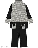 Wacoal RELAX＆SLEEP(ワコール リラックス&スリープ) パジャマ アツコマタノ 長袖 長ズボン 綿100%(本体) 天竺素材 上下セット かぶりタイプ うざぎ HDX511 ATSUKO MATANO BL SP