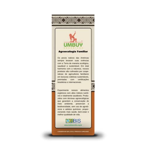 Umbuy Orgânicos Arroz Integral Orgânico Umbuy 1Kg Arroz Orgânico Integral Grão Longo Marrom Natural