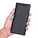 Slim Leather ID/Credit Card Holder Long Wallet with RFID Blocking - Black