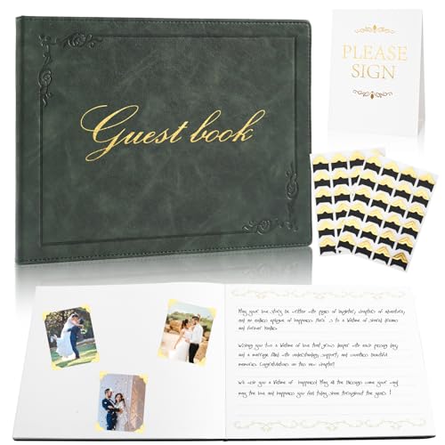 Saburrnity 8x10 Inch Wedding Guest Book - 120 Blank &