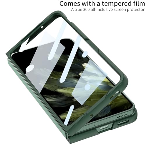 TSVSXS Compatible with Oneplus Open Case Ring Camera Lens, Built-in Screen Protector Protective Cover 5G Compatible with MagSafe Wireless Charger Oneplus Open Case Green by TSVSXS - Used condition - Image 5