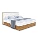 Produktbild ALTDECOR Boxspringbett mit H3-Matratze (20 cm hoch) mit Bonellfederung + PUR, Topper (4 cm hoch), Polsterbett mit Kopfteil und Bettkasten mit Eiche Holz - LOLLI5-180x200 Weiß Kunstleder