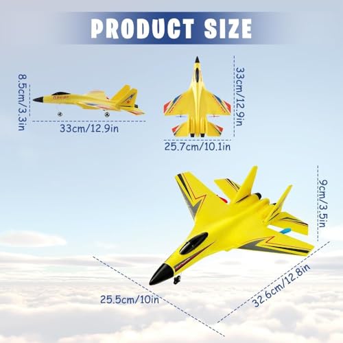 Eznaobo Remote Control Plane, RC Airplane, Plane Ready to Fly, 2.4 GHz RC Jet Fighter with Stunt Roll, Cool Light, Gravity Sensing, Remote Control Wireless Airplane Toy for Kids And Adult (Blue) - Image 7