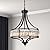 3WWWUEE Modern Chrome Cystal Chandelier, 20 Inch Large Ceiling Pendant Light Fixture with 50'' Adjustable Hanging Chain, 5-Light Farmhouse Chandelier for Dining Room, Living Room, Bedroom, Entryway