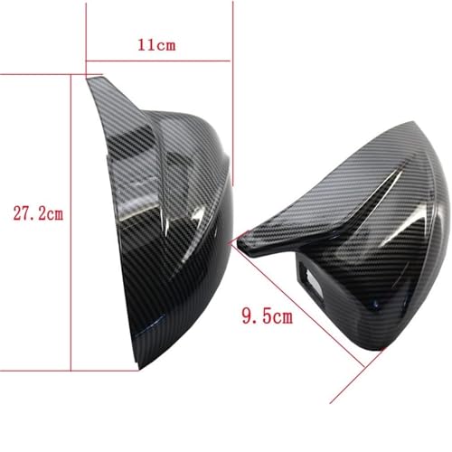 Coque de rétroviseur latéral aspect carbone de haute précision avec assistance