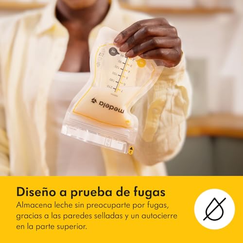 Miniatura 5 de Medela Bolsas De Almacenamiento De Leche Materna Easy Pour, Bolsas Desechables De 210 Ml, A Prueba De Fugas, Protegen Los Nutrientes De La Leche, Sin Bpa, Paquete De 100, Exclusivo En Amazon