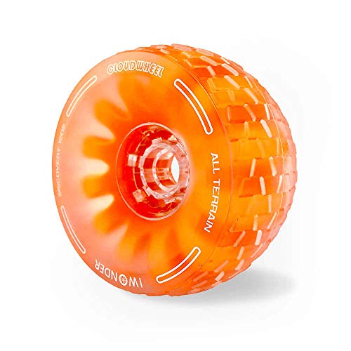 IWONDER Cloud Wheel Discovery Electric Skateboard Wheels 120mm Patented Damping Foam Core All Terrain Off Road 78A Translucent Urethane Longboard Wheels