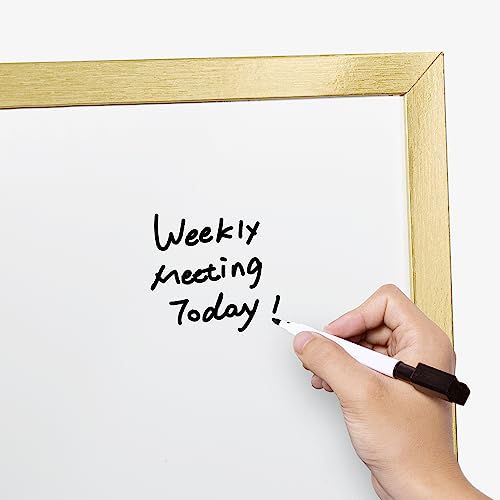 Navaris Combination Dry Erase And Fabric Board - 16" X 24" Framed Decorative Combo Magnetic Whiteboard Bulletin White Board For Wall - No Print #TOP2