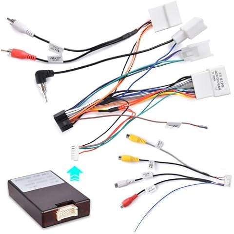 NHOPEEW Car Radio Harness Adapter for Toyota Car Models - 16 Pin Radio Harness Adapter Compatible with Toyota Camry Corolla RAV4 Pruis Venza Tacoma Highlander Tundra Sienna and for Lexus + Canbus Cover