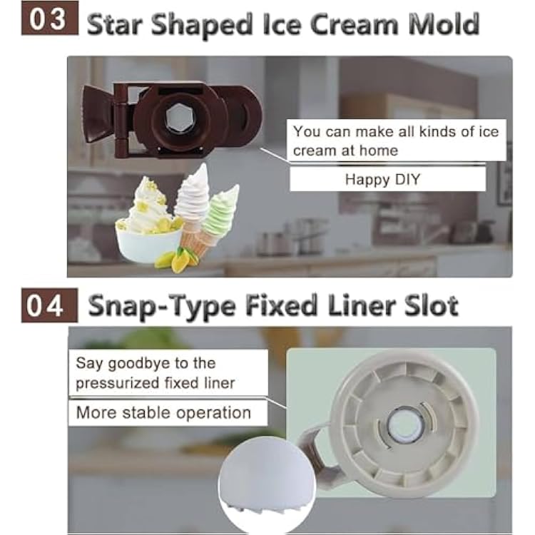Ice Cream Machine, Countertop Soft Serve Ice Cream Maker Commercial Soft Ice Cream Machine, Ice Cream Maker Machine Soft Serve