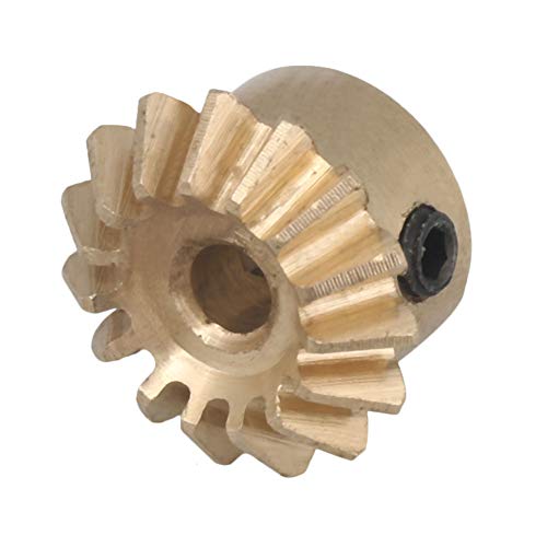 Image of 15T Copper 0.8 Modulus Tapered Bevel Gear Wheel 3mm Bore 10mm Outer Dia