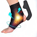 Protección Lateral Dual: Esta tobillera elástica tiene doble tabla de polietileno en ambos lados para una protección lateral especial que minimiza el riesgo de daños en ligamentos y lesiones deportivas; la tobillera proporciona soportes eficaces a las articulaciones subtalares y talocrurales, inhibe el estiramiento excesivo del tendón de Aquiles mientras permite un grado moderado de movimiento guiado para promover una recuperación rápida
