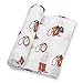 LollyBanks Muslin Swaddle Blankets for Boys, Large 47 x 47 Inches Swaddles for Newborns, 100% Cotton Breathable and Lightweight Baby Blanket, Baby Essentials, Registry (Cowboy and Horseshoe 2 Pack)
