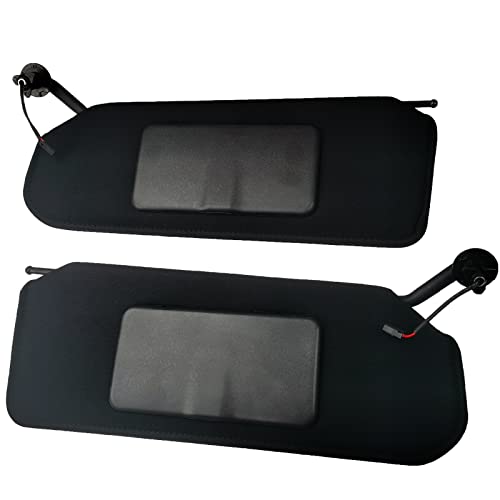 2PCS Left Driver and Right Passenger Side Sun Visor with Updated Bright LED Lights Sunvisors...