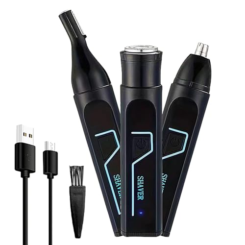 Men's Grooming Tools, Facial Hair Trimmer, Nose and Ear Hair Trimmer, Easy Clean Grooming Device, Personal Care Trimmer, Travel Friendly Hair Trimmer, Compact Grooming Tool, Versatile Hair Trimmer