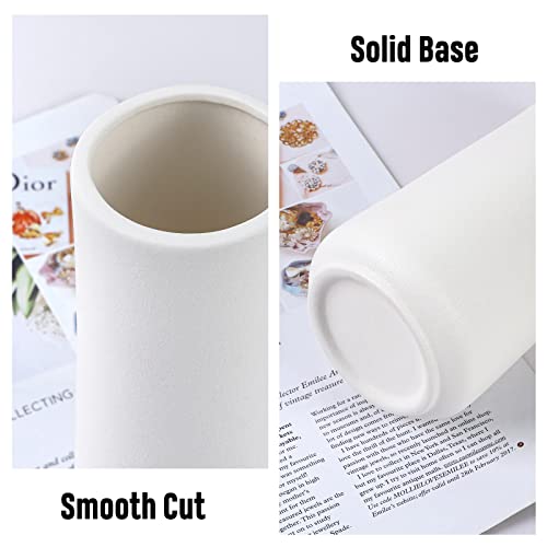 Ygeomer 7.7" Ceramic Vase Pampas Grass Vase White Flowers Vases For Decor Bedroom Living Room Centerpieces Office Desk #TOP2