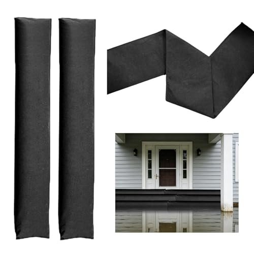 Water Barrier 5 ft x 7.8 inch Water Activated Flood Barriers, Sandless Sandbag for Flooding Reusable Water Absorber Water Absorbing Snake for Absorbent Prevention for Garage and Basement (2 Pack)