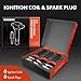 A-Premium Ignition Coil Pack with 2-Pins and Iridium Spark Plug Compatible with Dodge Journey 3.6L 2011-2019, Jeep Cherokee 3.2L 2014-2022, Ram ProMaster 1500 2500 3500 3.6L 2014-20212 - Red, Set of 6