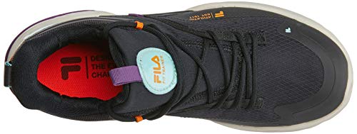 Fila, Fit Trainer, Tênis, Feminino, Preto/Azul/Laranja, 36
