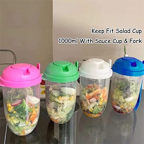 Generic 2022 Fresh Salad Container Keep Fit Salad Meal Shaker Cup With Fork And Salad Dressing Holder thumb #3