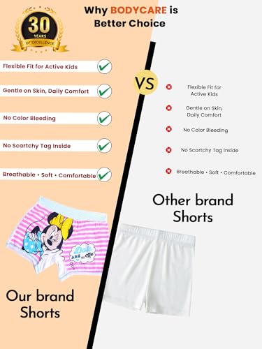 Image of Kids Minnie & Friends Printed | Girl Short | Stylish | Fashionable | Comfortable and Durable Shorts for Girls | Pack of 2 - Assorted (Color & Print May Vary)