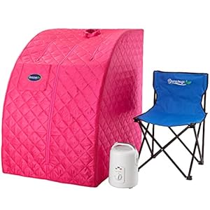 Durasage Lightweight Portable Personal Steam Sauna Spa for Relaxation at Home, 60 Minute Timer, 800 Watt Steam Generator, Chair Included