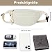 Cord Umhängetasche Damen 34×15cm, Gürteltasche Hüfttasche mit Schultergurt Einstellbar - Stilvolle und Praktische Bauchtasche für Lässige Ausflüge (Weiß)