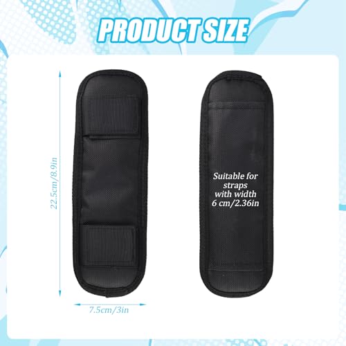 Image of 2 PCS Shoulder Strap Pad,Removable Backpack Strap Pads,Thick and Breathable,Suitable for Backpacks,Guitars,Luggage,Messenger Bags (Black)