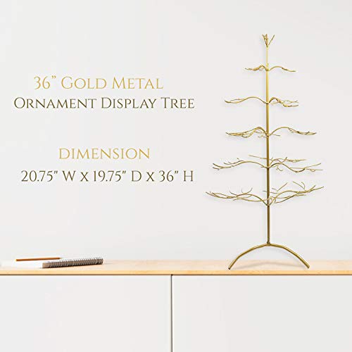 image for Tripar Metal Ornament Display Tree and Jewelry Organizer – 36” Wir