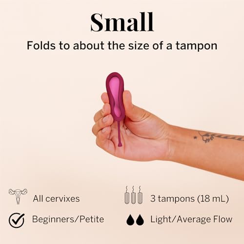 Image of Pixie Menstrual Disc for Feminine Care - Ranked 1 for Best Tampon Alternative Period Disc - 100% Medical-Grade Silicone - Removes Like a Tampon - Wear 12 Hours - Capacity of 3 Tampons (Small)