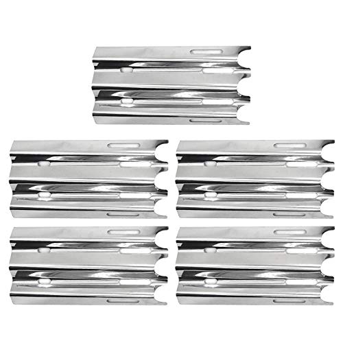 Hongso Grill Replacement Parts for Vermont Castings CF9030, VM400, VM450, VM450SSP, Jenn-Air JA460 &More, 4-Pack 14 1/2 inch Stainless Steel Heat Shield Plate Tent Burner Cover Flame Tamer SPZ081 5PK