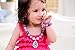 VCMART Amulet Teardrop Amethyst Necklace Chunky Bubblegum for Girls Dress Up (A)