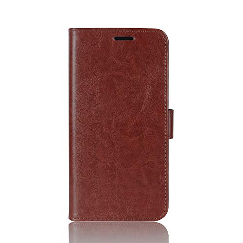 XMTON Funda Compatible con TCL 10L /TCL 10 Lite 6.53", PU Flip Cover con Ranuras para Tarjetas,Cierre Magnético y Función de Soporte para TCL 10L /TCL 10 Lite Smartphone (Marrón)