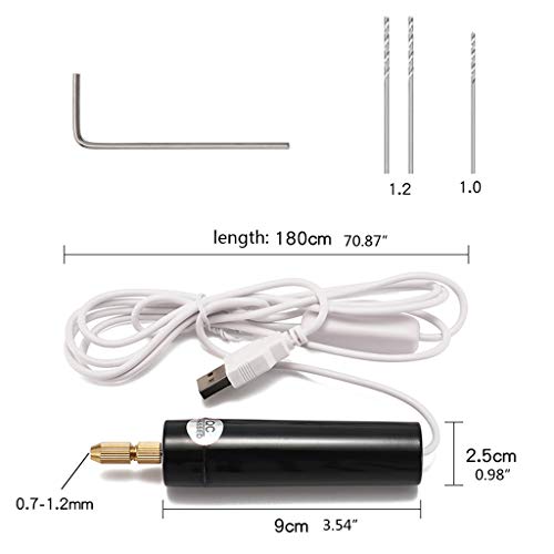 Miniatura 5 de Lobounny Mini Taladro Eléctrico De Mano Kit De Brocas De Resina Epoxi Para Hacer Joyas De Madera Herramientas De Artesanía De Madera 5v Enchufe Usb Destornillador Kit De Herramientas