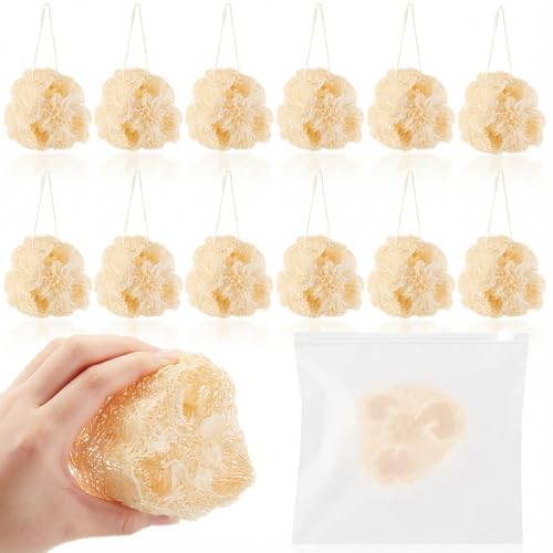 Acellegic 24 Pcs Mini Natural Loofah Sponges